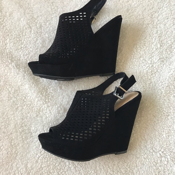 Chinese Laundry Shoes - Chinese Laundry Black Wedge Sandals